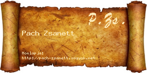 Pach Zsanett névjegykártya