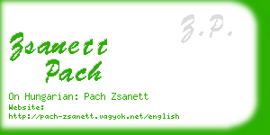 zsanett pach business card